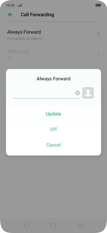 Press Off.