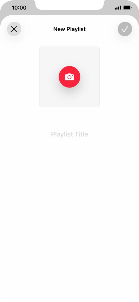 Press the text input field and key in a name for the playlist.