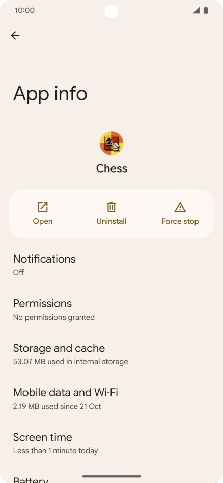 Press Storage and cache.