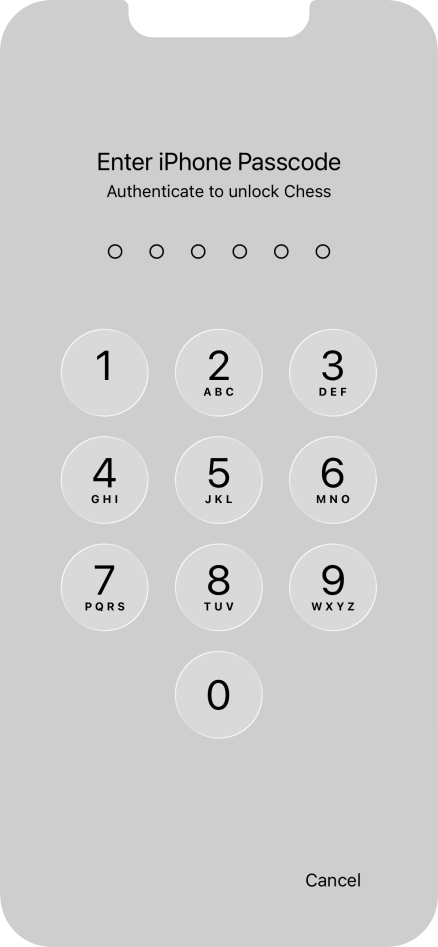 Use the phone lock code you created. The app is now no longer locked.
