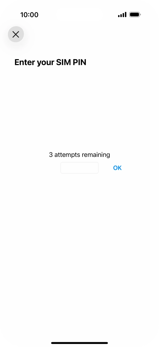 If your SIM is locked, key in your PIN and press OK. The default PIN is 1111.