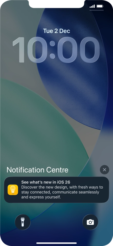 Press the required notification and follow the instructions on the screen to use the selected function.