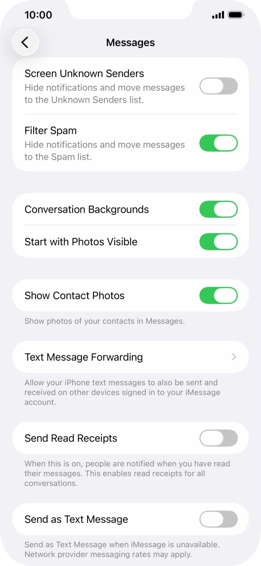 Press the indicator next to 