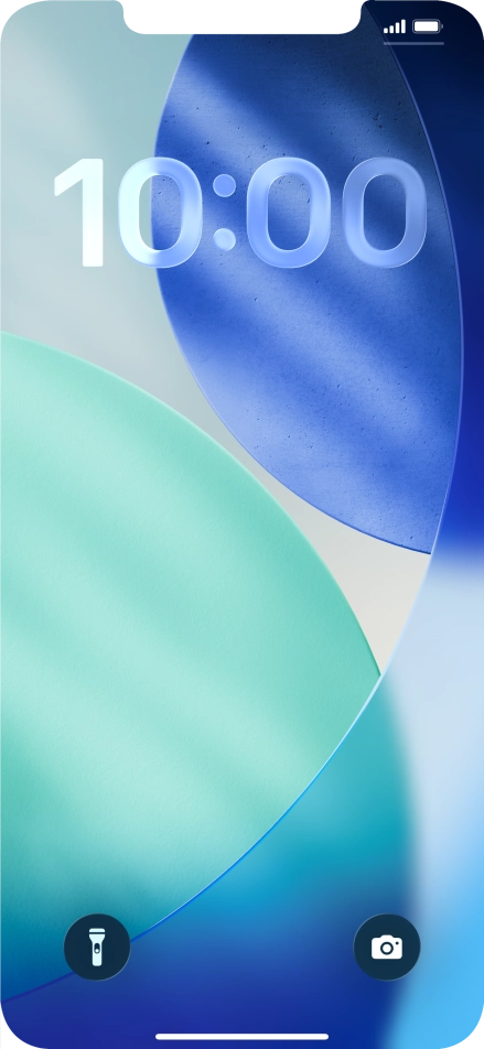 Press and hold anywhere on the lock screen.