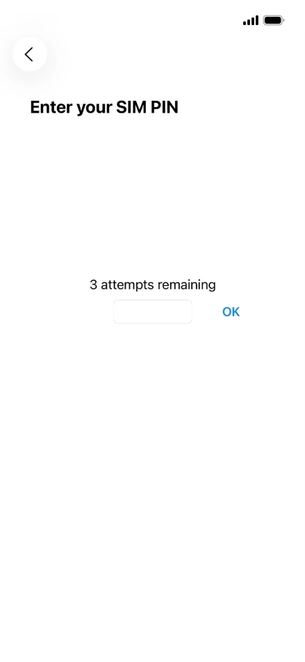 If your SIM is locked, key in your PIN and press OK. The default PIN is 1111.