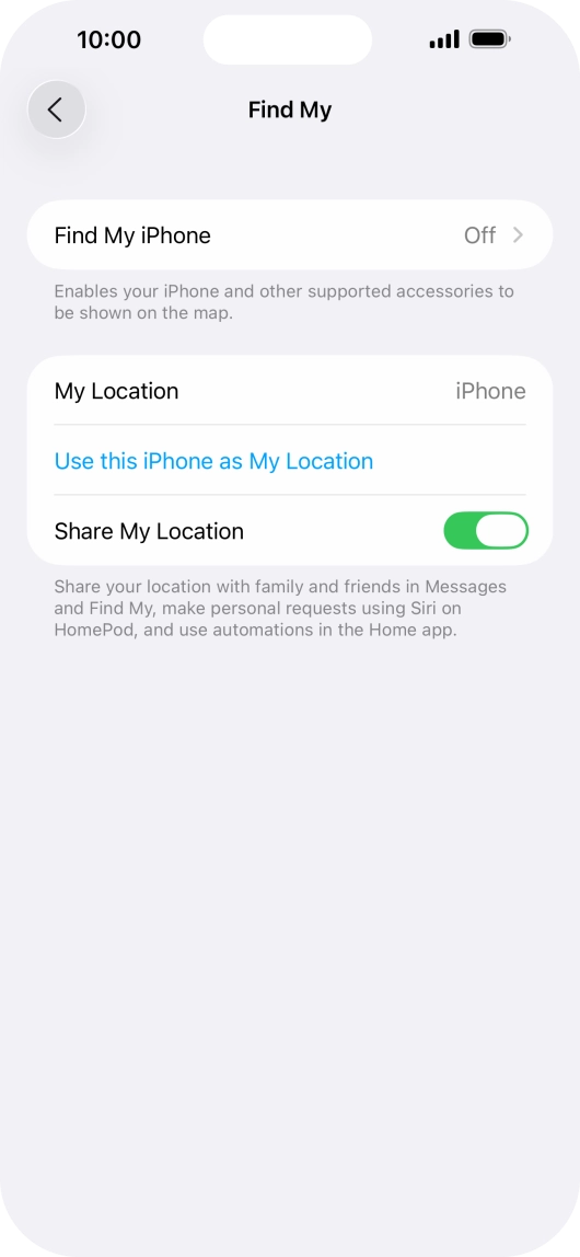 Press Find My iPhone.
