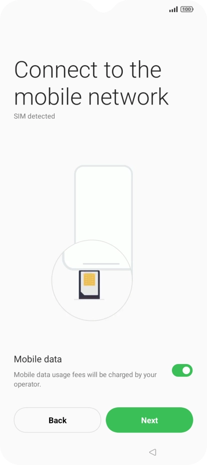 Press the indicator next to 