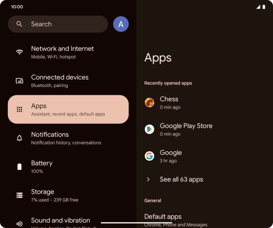 Press See all apps.