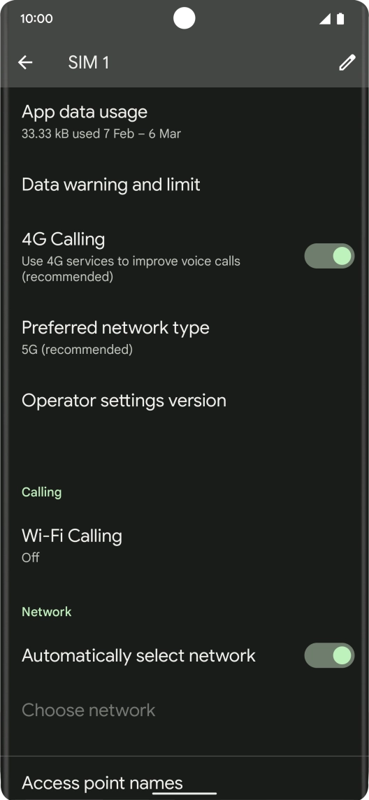 Press Wi-Fi Calling.