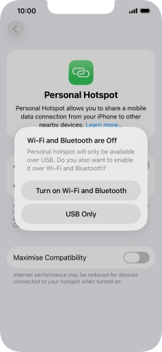 If Wi-Fi is turned off, press Turn on Wi-Fi and Bluetooth.