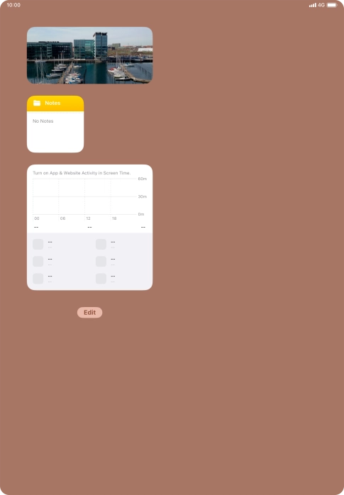 Press and hold the required Widget Stack.