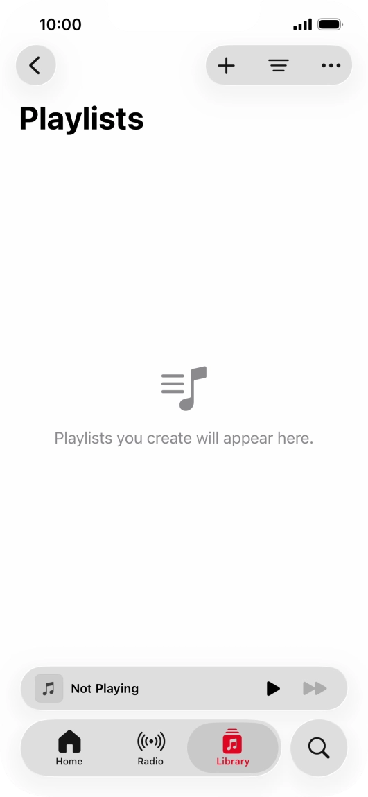 Press the new playlist icon.