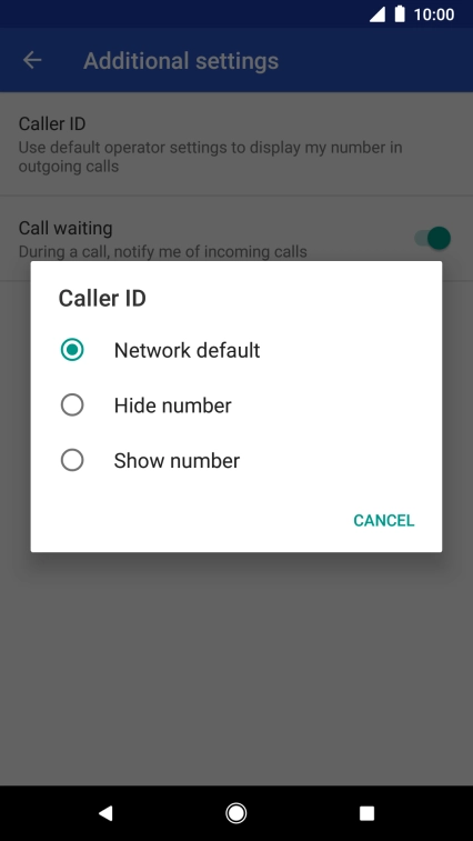 Press Show number to turn on caller identification.