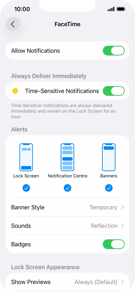 Press the indicator next to 