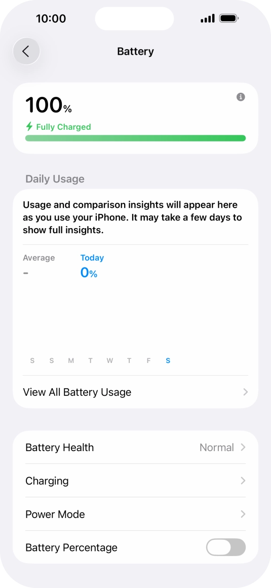 Press Power Mode.