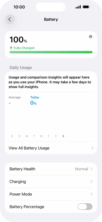 Press Power Mode.