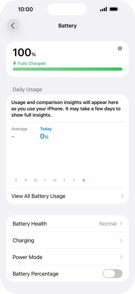 Press Power Mode.
