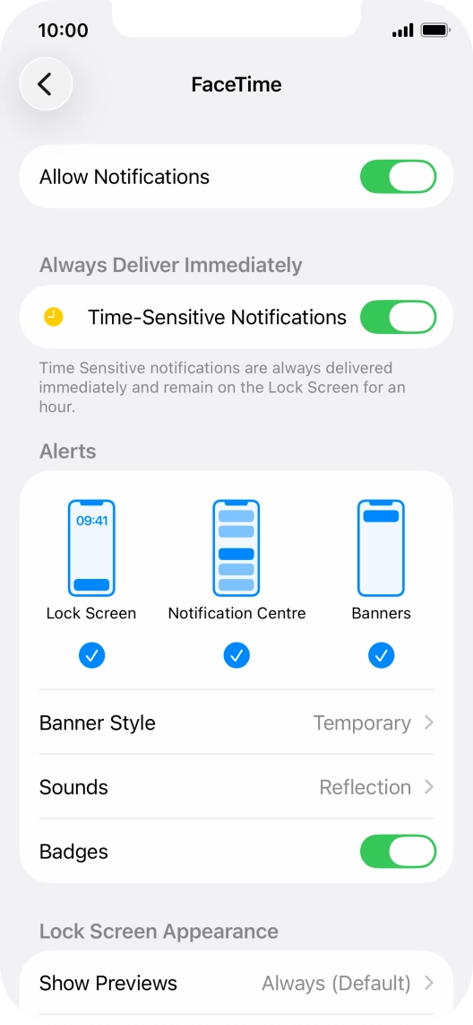 Press the indicator next to 