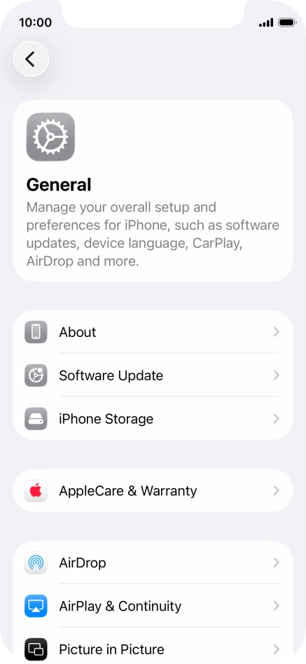 Press Software Update. If a new software version is available, it's displayed. Follow the instructions on the screen to update the phone software.