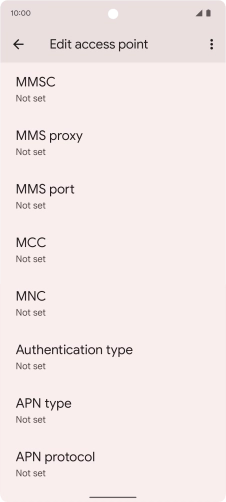 Press MMS proxy.