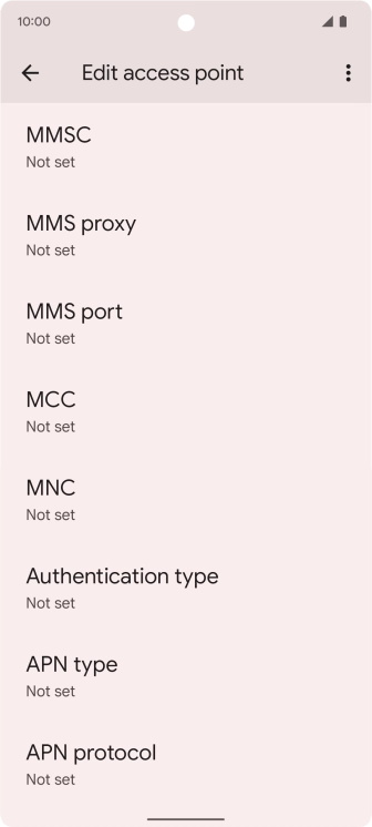 Press MMS proxy.