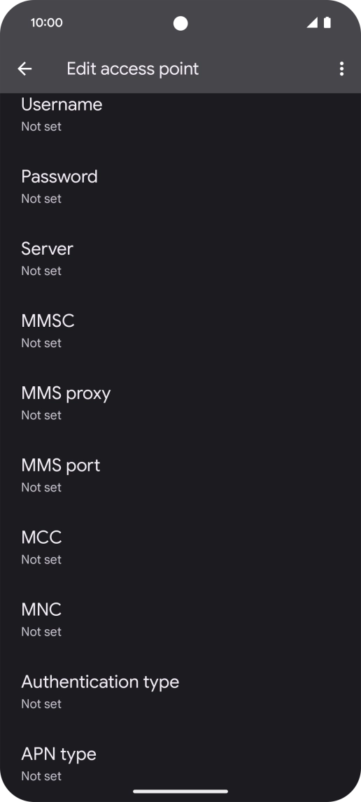 Press MMS proxy.