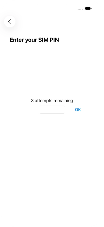 If your SIM is locked, key in your PIN and press OK. The default PIN is 1111.