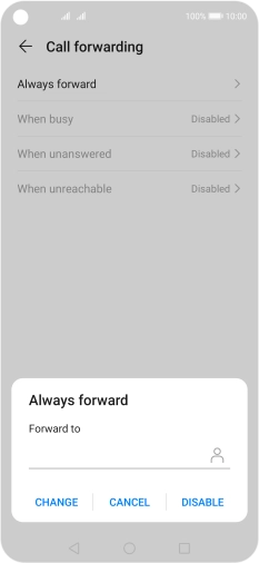 Press DISABLE.