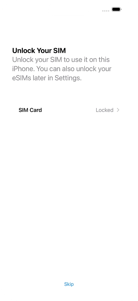 Press SIM Card.
