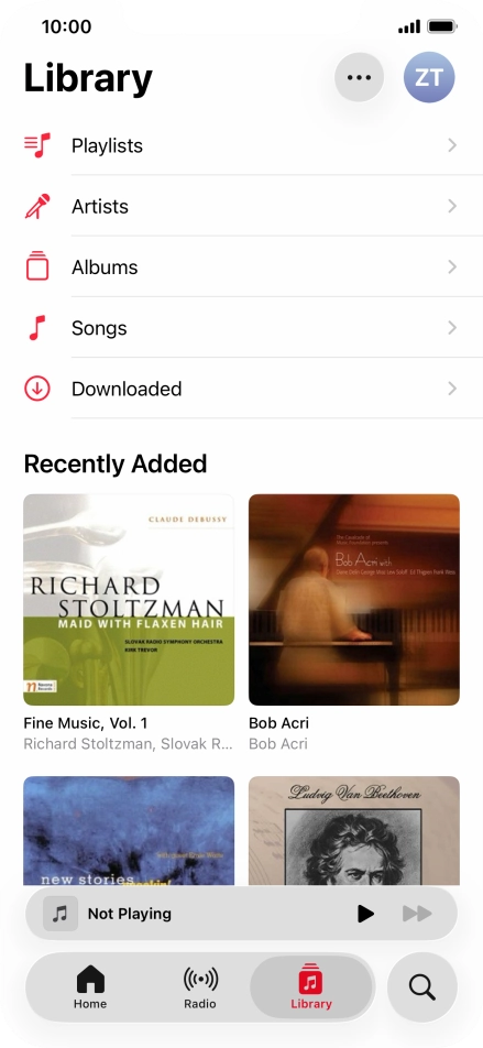 Press Playlists.