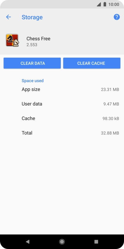Press CLEAR CACHE.