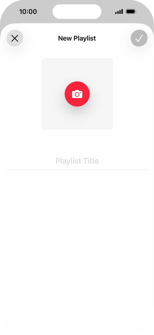 Press the text input field and key in a name for the playlist.