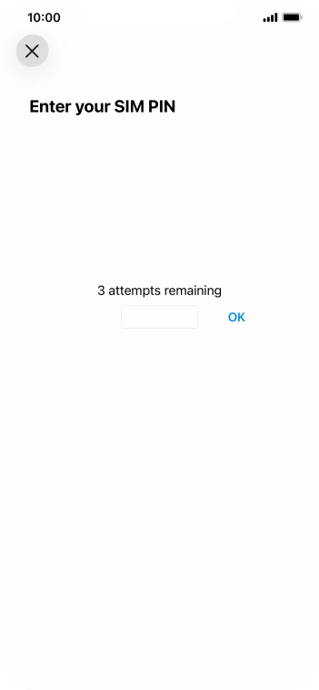 If your SIM is locked, key in your PIN and press OK. The default PIN is 1111.