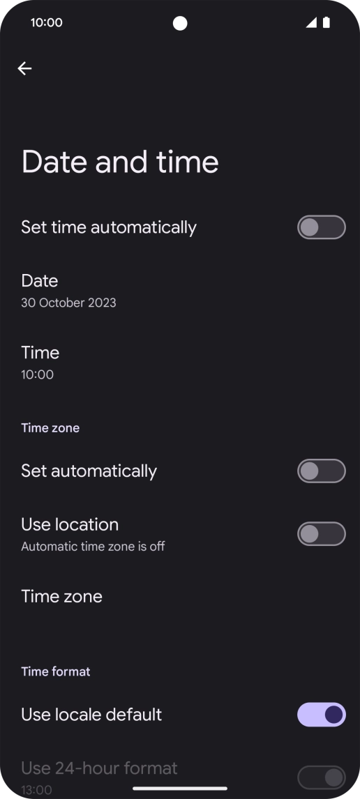 Press the indicator next to 