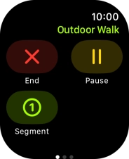 Press End to stop your training activity.