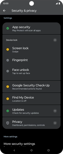Press Fingerprint.