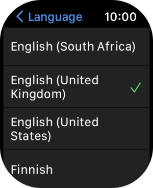 Press the required language.