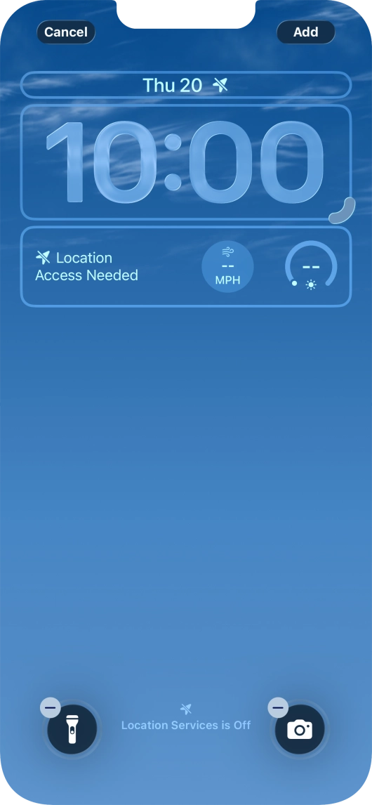 To customise the way the lock screen date is displayed, press the date widget and follow the instructions on the screen to find the required widget display mode.