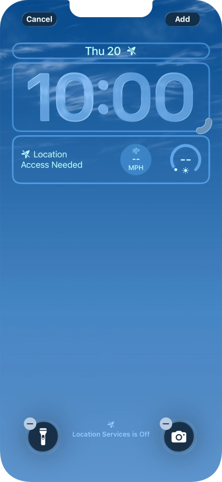 To customise the way the lock screen date is displayed, press the date widget and follow the instructions on the screen to find the required widget display mode.