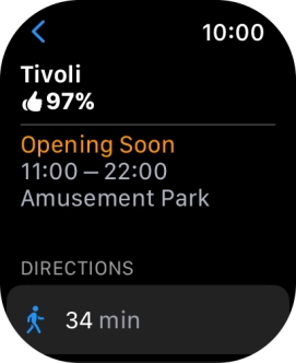 Press the required destination.