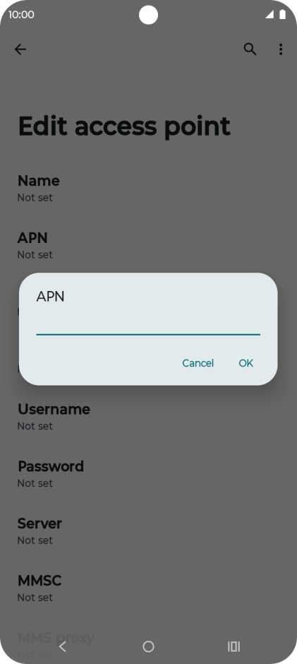 Key in everywhere and press OK.