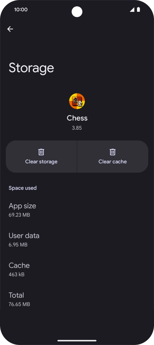 Press Clear cache.