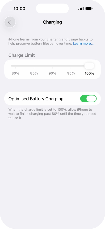 Press the indicator next to 
