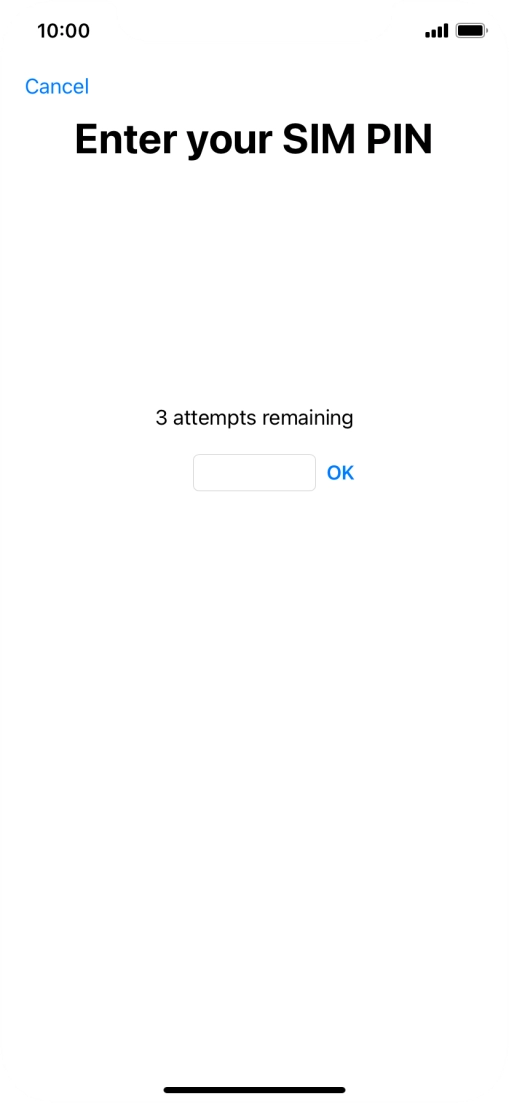 If your SIM is locked, key in your PIN and press OK. The default PIN is 1111.