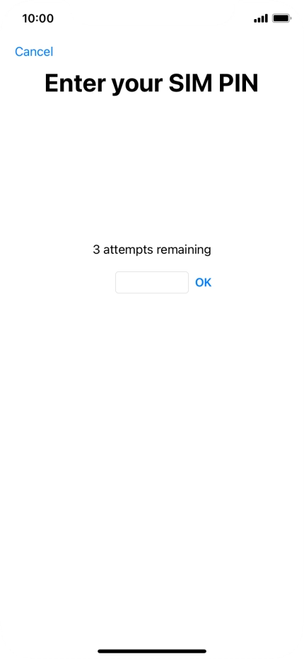 If your SIM is locked, key in your PIN and press OK. The default PIN is 1111.