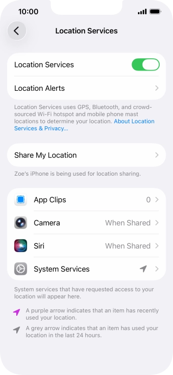 Press the required app.