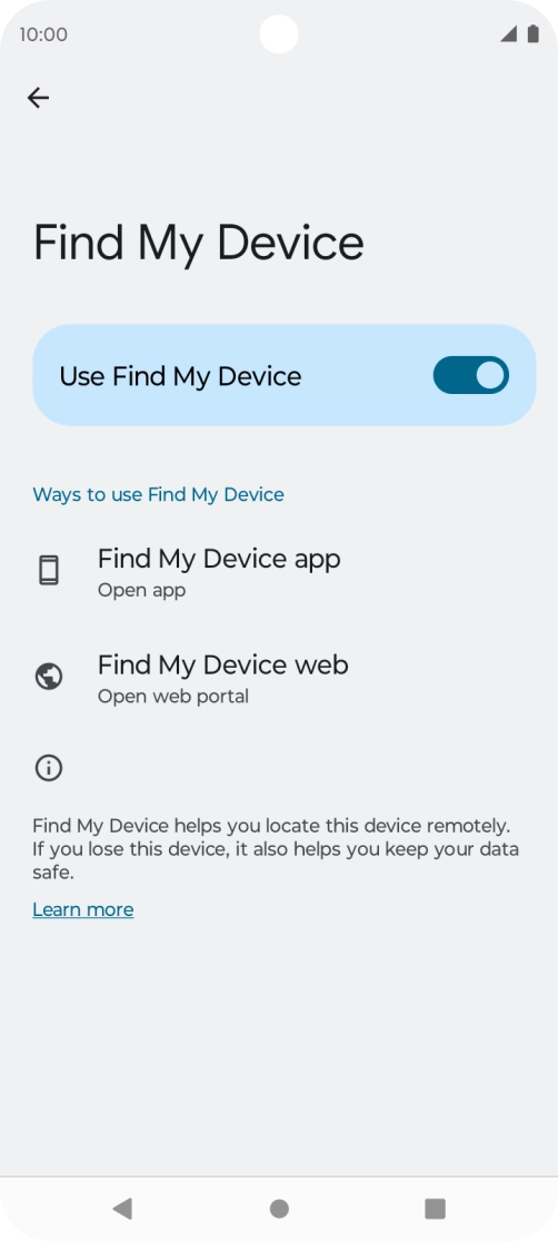 Press the Home key to return to the home screen.