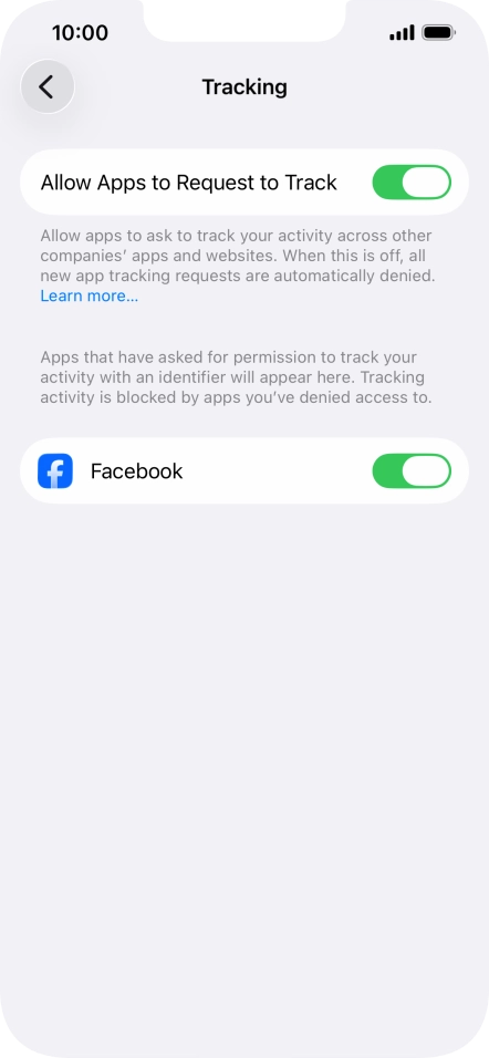 Press the indicator next to 