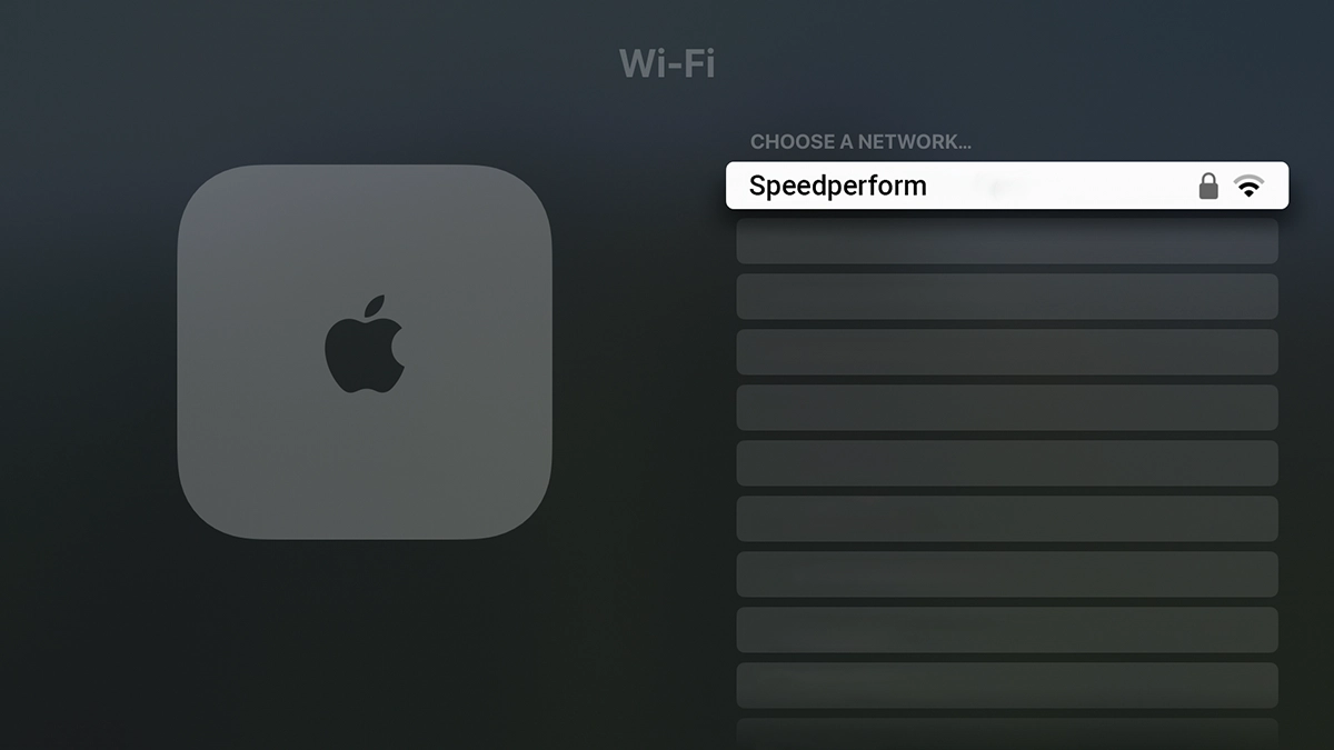 Highlight the required Wi-Fi network.