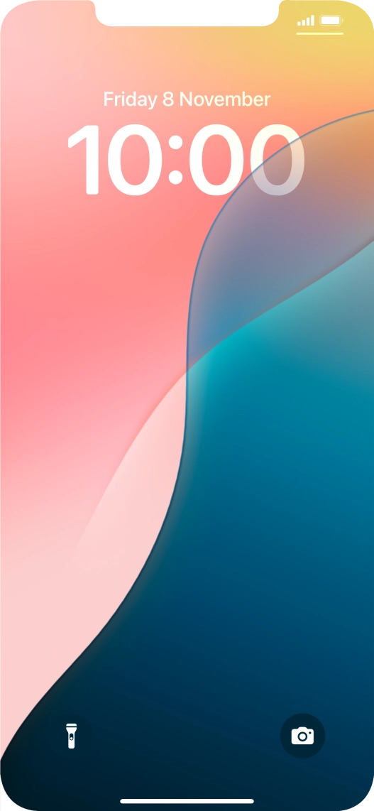 Slide your finger upwards starting from the bottom of the screen.